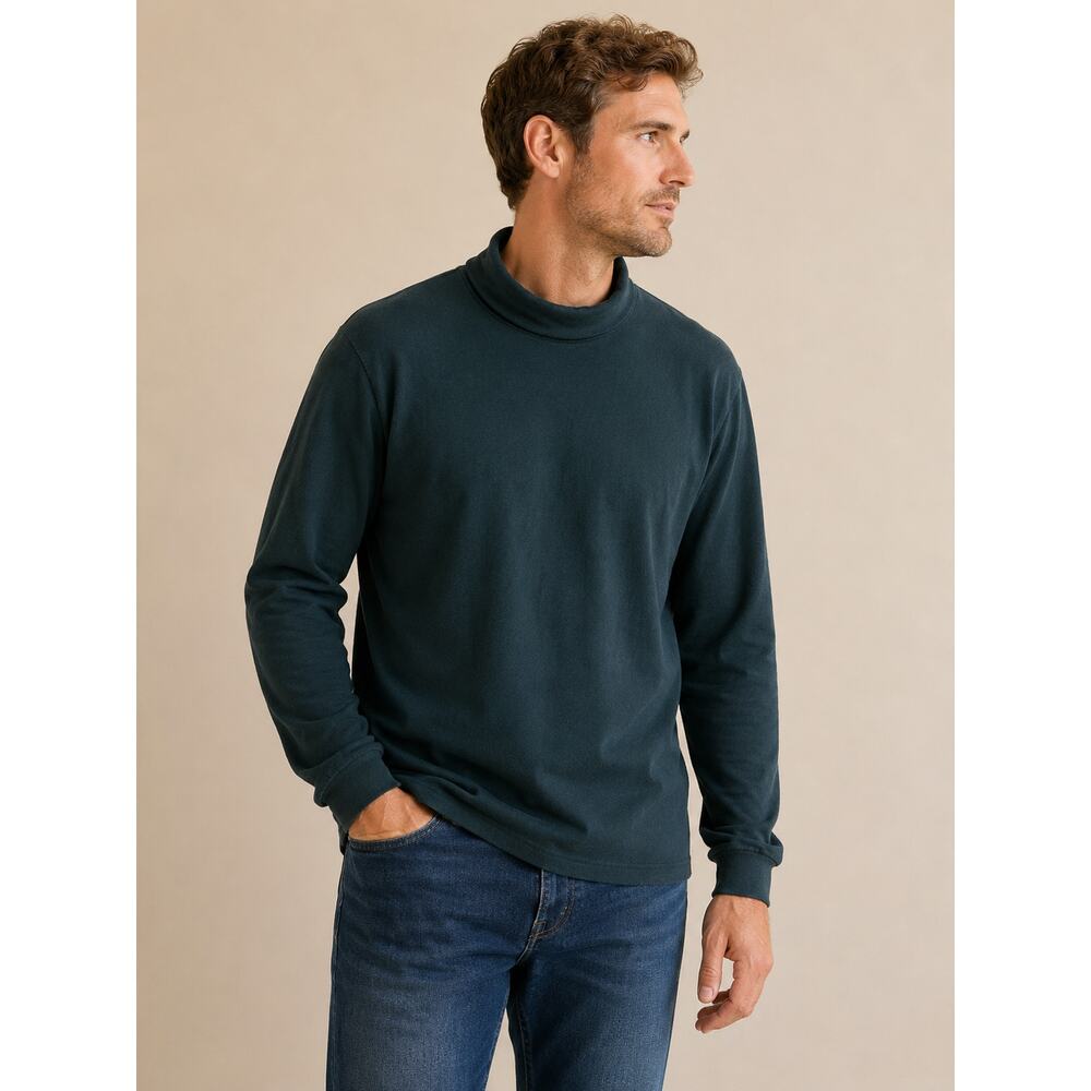 REI Mock Neck Pullover Men’s XL Outdoor Fleece Sweatshirt Blue